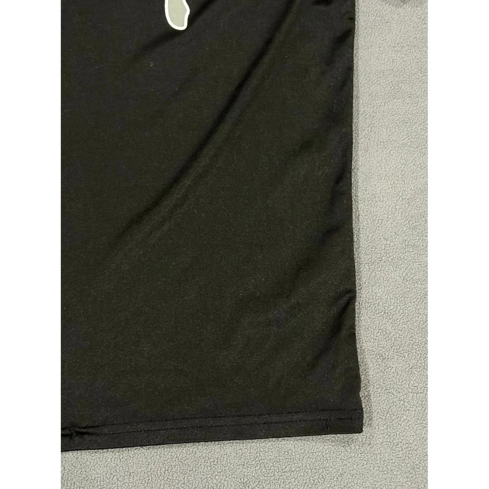 Puma Essentials T Shirt Boys L (14-16) Black Graphic Print Crew Neck Casual